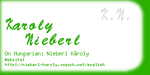 karoly nieberl business card